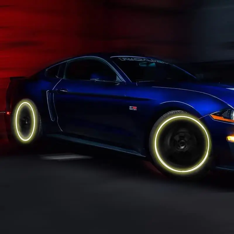 20Pcs Car Motorcycle Wheel Reflective Strips Colorful Hub Stickers Car Styling Decal Sticker Auto Moto Decor Decals Accessories