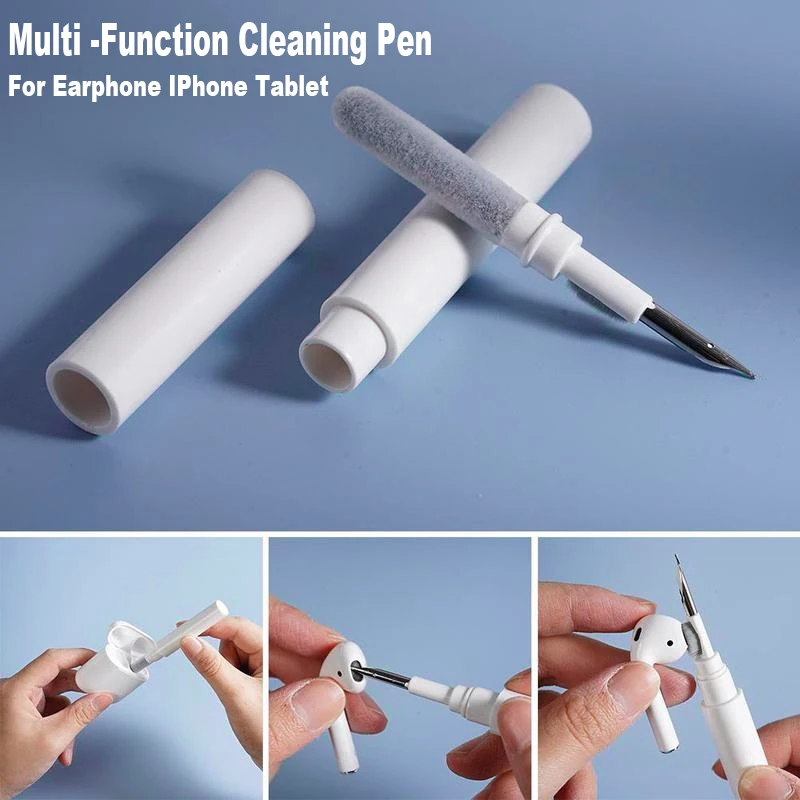 Caneta de limpeza de fones de ouvido bluetooth, kit de limpeza para airpods pro 3 2 1, escova para fones de ouvido sem fio, estojo de carregamento, ferramentas de limpeza