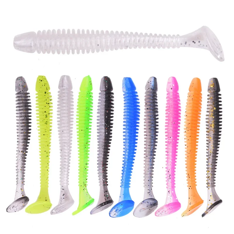 Proleurre Câu Cá Con Sâu Mềm Mồi Jig Wobblers 5Cm 7Cm 9Cm Dễ Dàng Shiner Cho Cá Chép Bass Nhân Tạo Đôi màu Sắc Silicone Swimbait