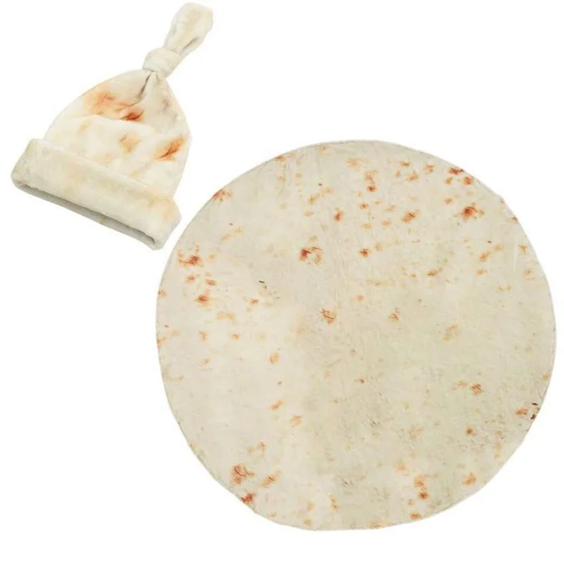 1 Bộ Chăn Mền Cho Bé Bé Bột Tortilla Đầm Mùa Đông 100% Dép Nỉ Cho Bé Đầm Bọc Ngủ Đầm Bọc + Nón Cho Bé tờ