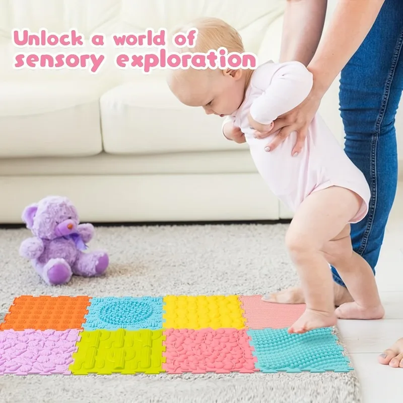 Treinamento de integração sensorial da primeira infância touchpad bebê desenvolvimento precoce atividade esteira rastejando treinamento cor cognição