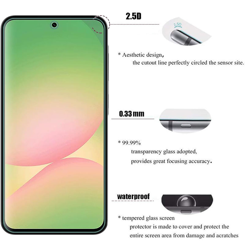Camera Tempered Glass for Samsung A56 A36 A55 A35 A54 A34 A52 A15 A16 A14 S21 S22 S23 FE S24 S25 Ultra Screen Protector