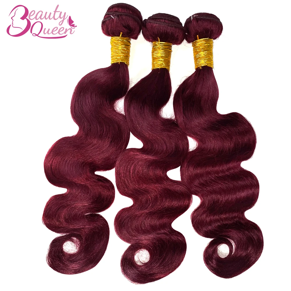 Borgonha onda do corpo pacotes com frontal 13x4 laço 100% pacotes de extensão do cabelo humano com fechamento colorido 99j cabelo humano tissage