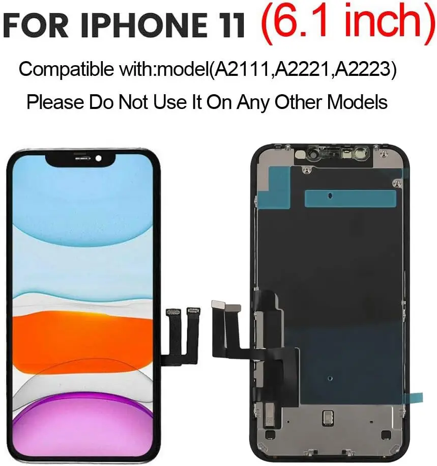 For Iphone 11 Display 6.1 Inch Screen Replacement Phone 11 LCD Display Screen Digitizer Assembly With Repair Tools