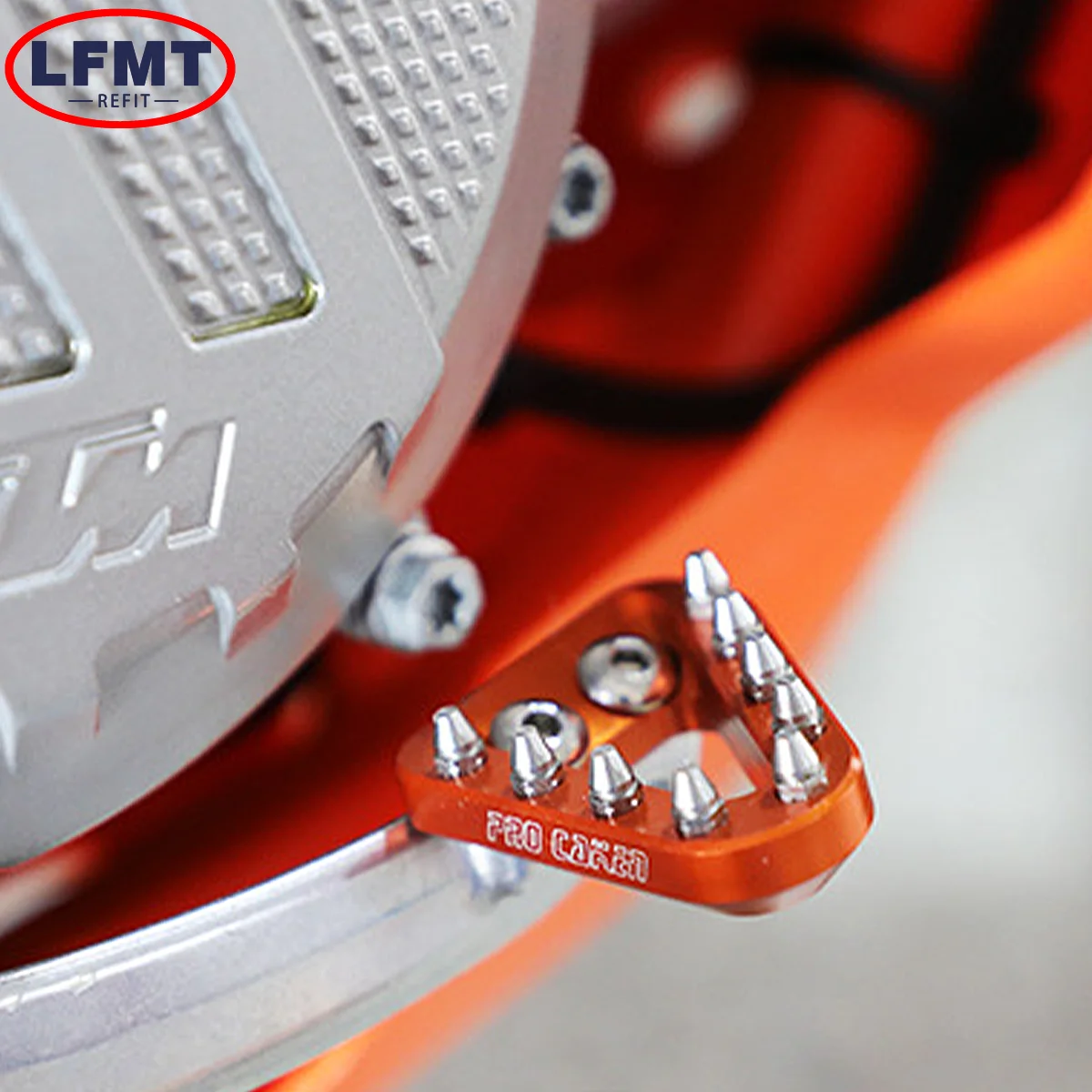 Motorcycle CNC Rear Brake Pedal Step Plate Tip For KTM XC XCF XCW SX SXF EXC EXCF TPI 6D Husqvarna TE FE TX FX TC FC 2016-2023