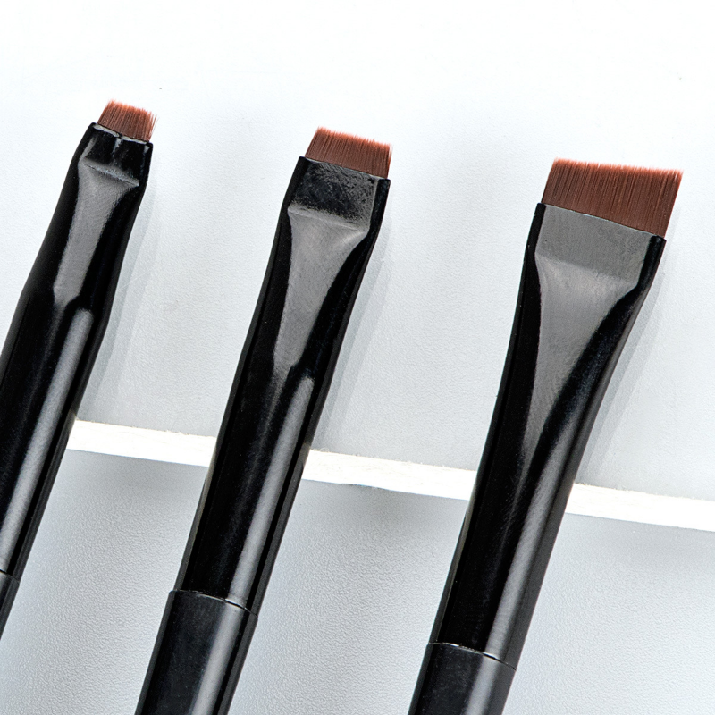Karsyngirl 3 pz/set Lama Eyeliner Pennello Pennello Per Sopracciglia Portatile Piatto Fine Eye Liner Sopracciglio Contorno Pennelli Per Trucco Strumento di Trucco