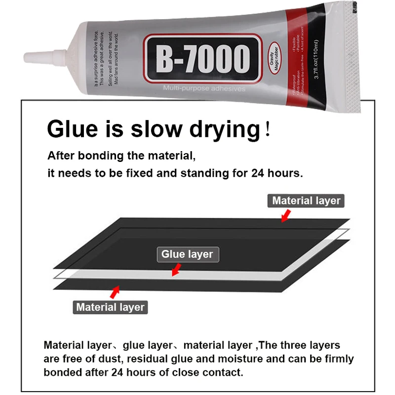 1/5Pcs B7000 กาวโทรศัพท์มือถือหน้าจอ Superglue T-7000 กาวโทรศัพท์กาวแก้วซ่อมจุดเพชรเครื่องประดับ DIY กาวเครื่องมือ