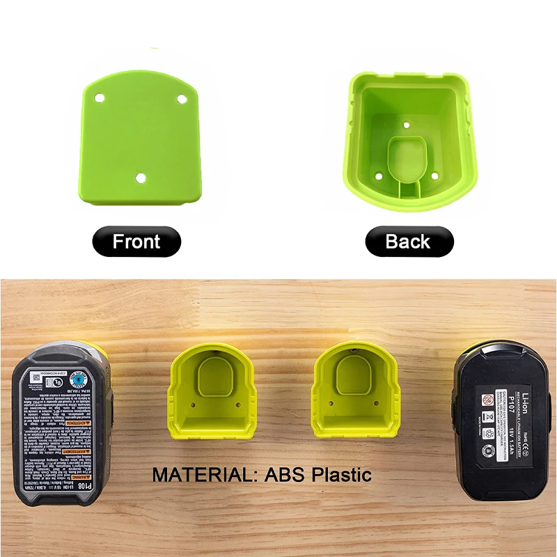 Wall Mount Battery and Tool Holder for Ryobi 18V Lithium Battery Power Tool Drill Storage Hangers Shelf for RYOBI P103 P107 P108