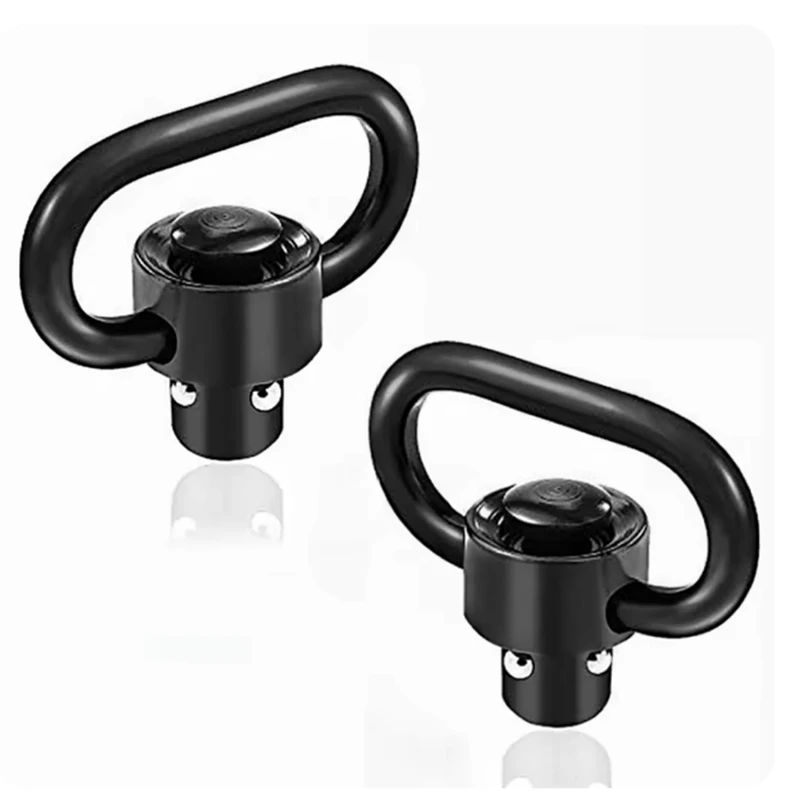 1/2 pezzi da 1,25 pollici QD Sling girevole per impieghi gravosi girelle con pulsante a sgancio rapido per imbracatura a due punti 360 ° Girevole facile da montare Q