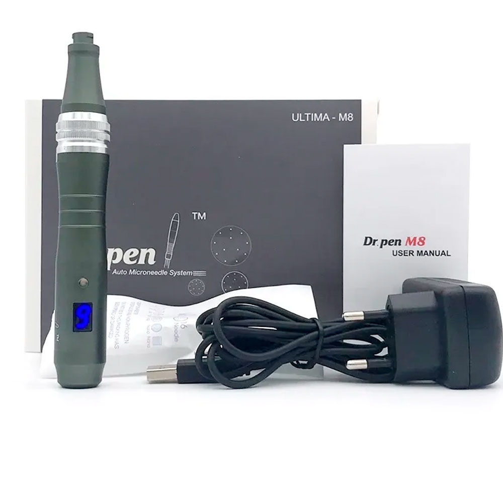 Dr.pen Ultima M8 Professioneller Microneedling-Stift Microneedle Derma Auto Pen Mesotherapie Hautpflege-Tool mit 32 Patronen