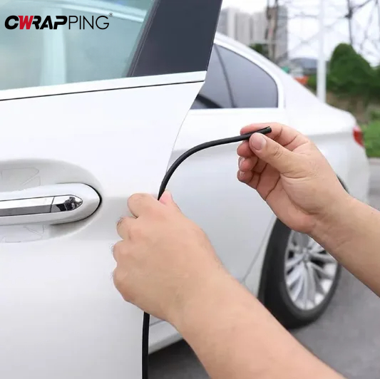 5M Protezione per portiera auto Strisce sigillanti antigraffio Protezione trasparente per portiera automatica Striscia in PVC anticollisione per accessori auto