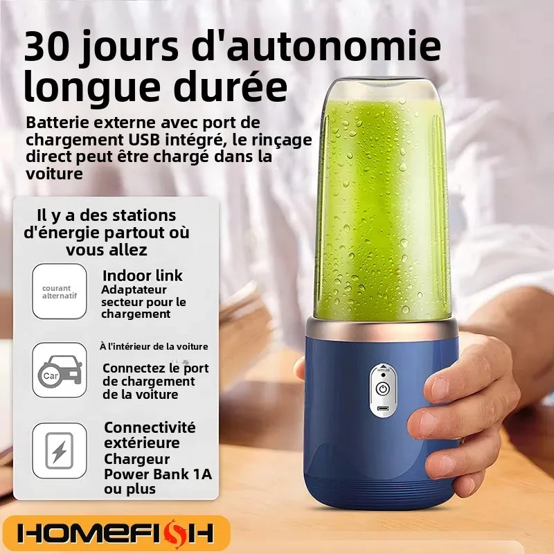 Presse-agrumes électrique Portable 400ml, presse-fruits, chargeur USB, citron, Orange, tasse de jus de fruits, mélangeur de Smoothie, 2 tasses