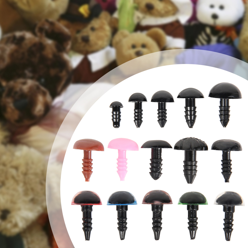 1040個 6-12mm プラスチック製安全目と鼻セット ワッシャー付き かぎ針編みのおもちゃやぬいぐるみ用 カラフルな目人形作り