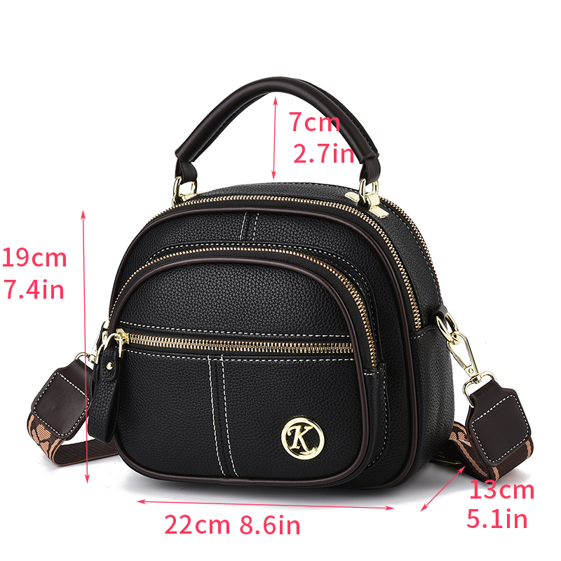 Mini Fashion Crossbody Bag, Trendy Multi Layer Shoulder Bag, Women's Casual Handbag & Purse