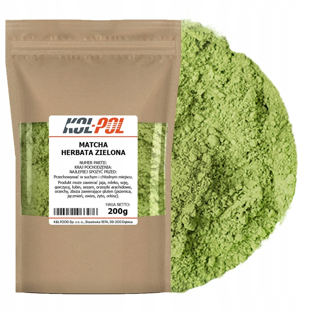 MATCHA ZIELONA HERBATA 200g Codzienna sproszkowana naturalna jakość Kol-Pol