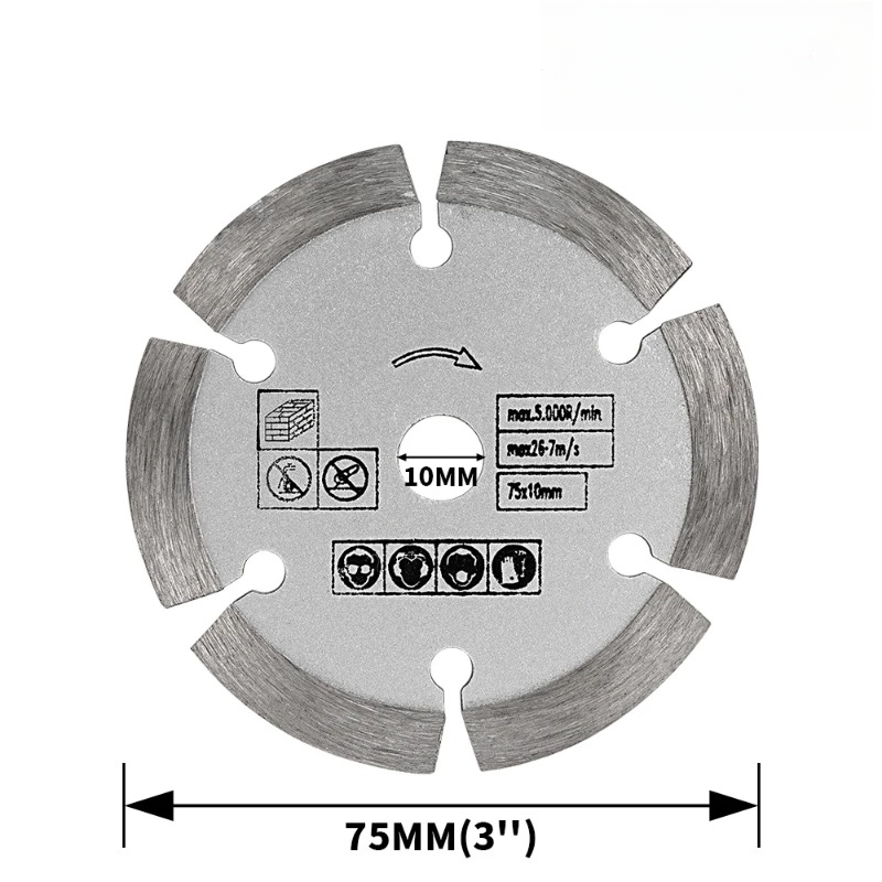 2-delige diamantdoorslijpschijf Steensnijwiel Glaszaagblad voor het snijden van metaal Hout Keramisch Beton Wapening