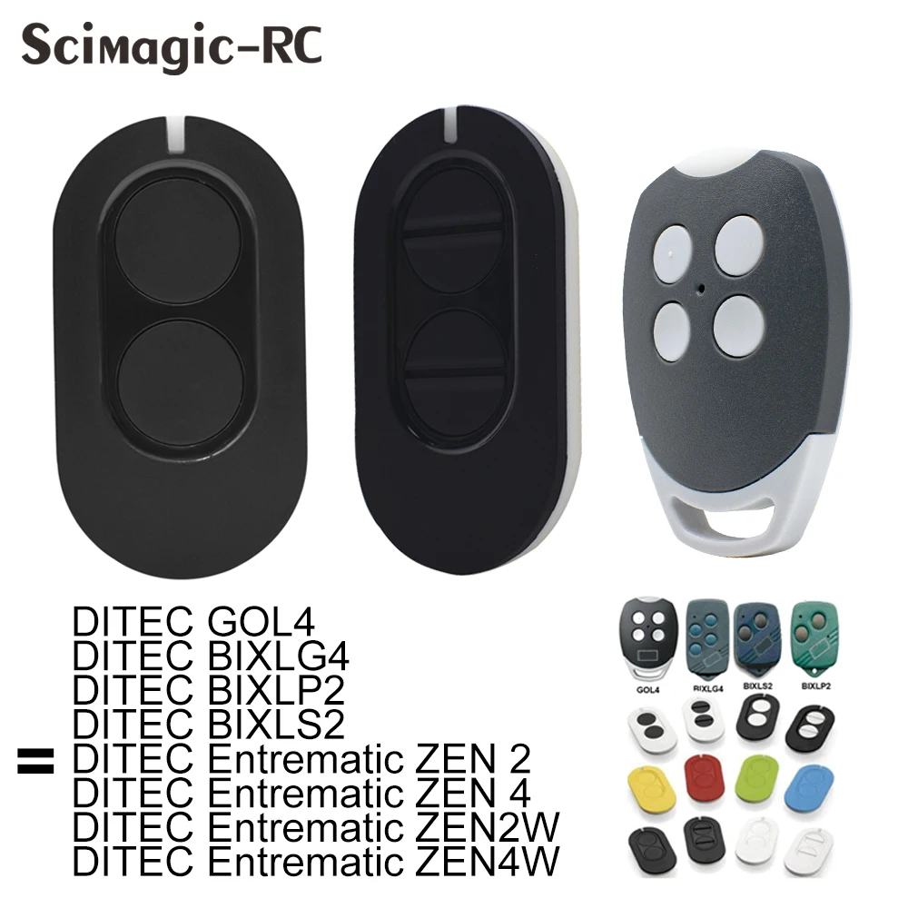 1/3/5/10 шт. DITEC Entrematic ZEN2 ZEN4 BIXLS2 BIXLP2 GOL4 BIXLG4 Пульт дистанционного управления для гаражных ворот 433 МГц с подвижным кодом