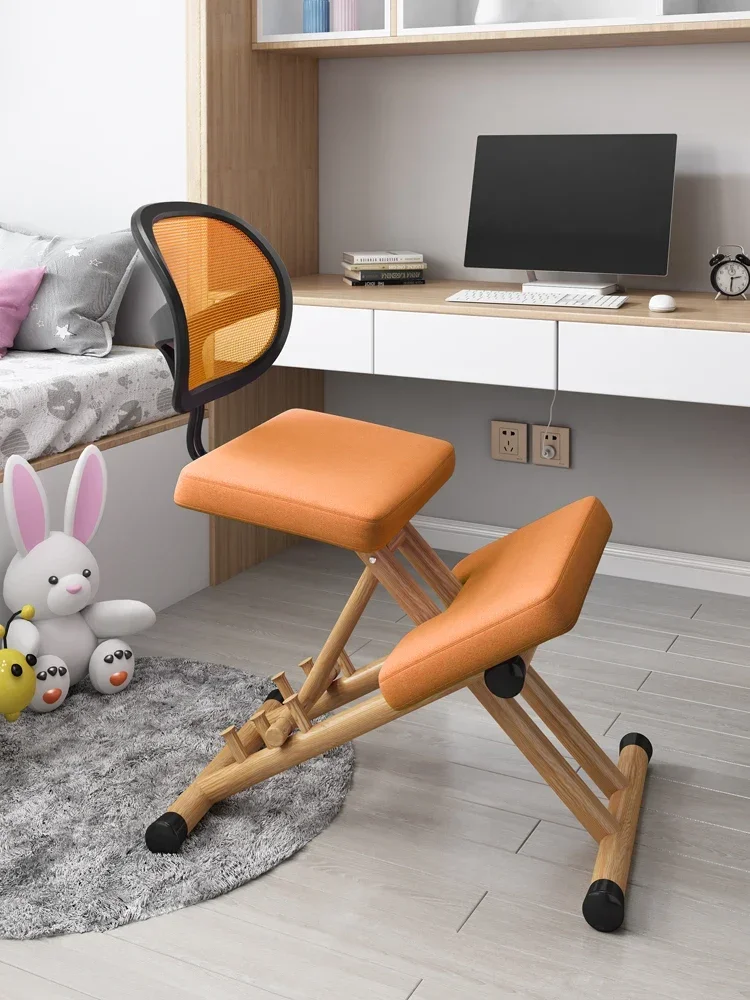 Ergonomic Children's Posture Correction Chair AntiHumpback and Myopia Prevention Kneeling Chair Adjustable Student Learning Seat
