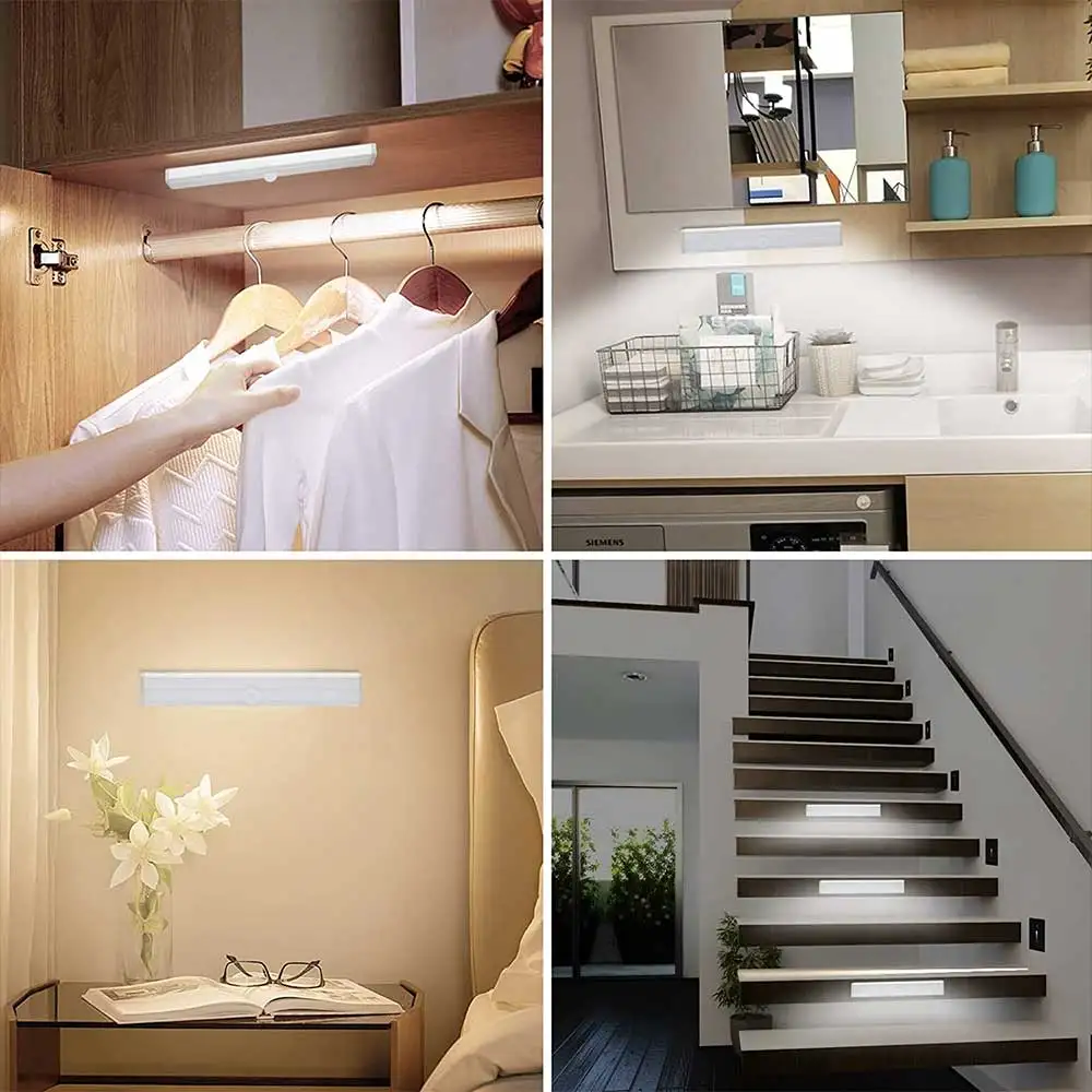 PIR Motion Sensor LED Schrank Licht 6/10 Led Automatische Sensor Kleiderschrank Schrank Licht Schublade Nachtlicht Lampe für Küche Schlafzimmer