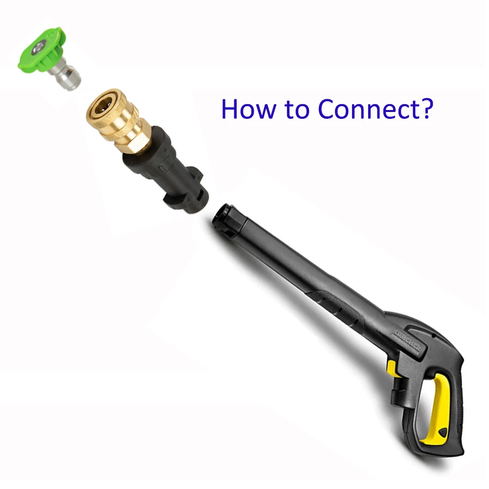 เครื่องฉีดน้ําแรงดันสูง Quick Connector 1/4 "สเปรย์ปืน Lance Bayonet อะแดปเตอร์ 1/4" Quick DISCONNECT Release สําหรับ Karcher