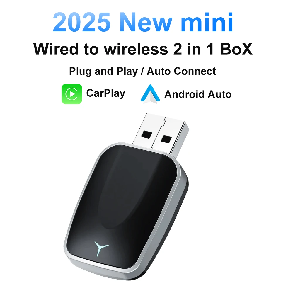 Nuevo adaptador inalámbrico inalámbrico CarPlay Android Auto Mini caja inteligente Plug and play conectar Universal para adaptador inalámbrico Nissan