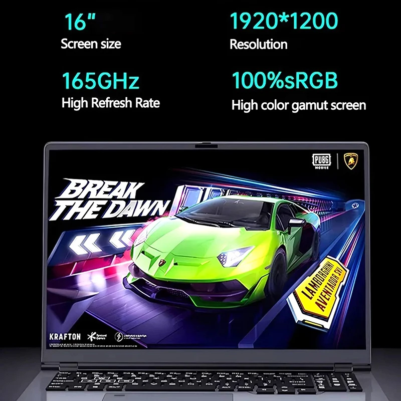 Gaming Laptop 16 inch Intel Core i9-12900H NVIDIA RTX 3060 6G 64GB RAM 4TB SSD DDR4 Win11 HD Camera WiFi5 BT5.2 Computer PC