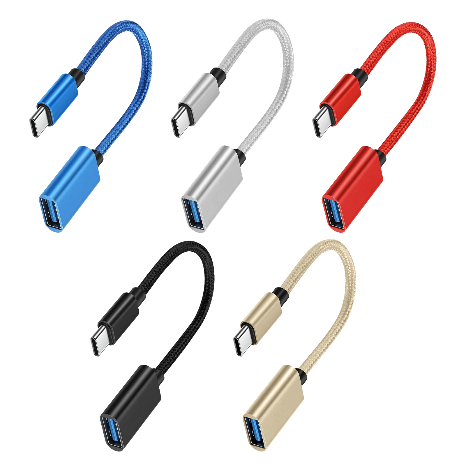 OTG Typ C Kabeladapter USB auf Typ C Adapteranschluss für Xiaomi Samsung S20 Huawei OTG Datenkabelkonverter für MacBook Pro