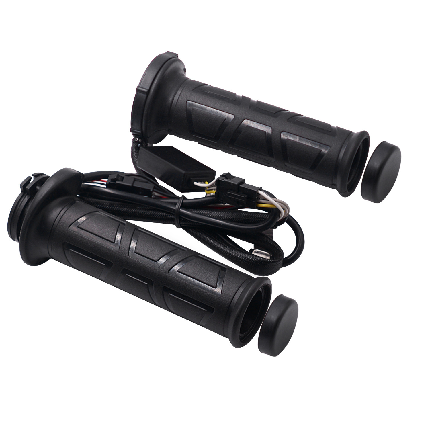 Inverno motocicleta atv scooter aquecido apertos guiador mais quente muffs mangas com interruptor para controlar a temperatura para 22mm guiador