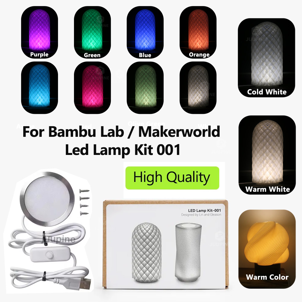 For Bambu Lab Led Lamp Kit Adjustable Light Kit Led Light Parts Hardware DIY Model white /cold/warm light Without Lamp shell 001