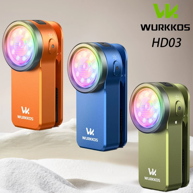 Wurkkos HD03 680LM USB C linterna de bolsillo recargable punto e inundación portátil EDC RGB antorcha con luz de Clip magnético para ciclismo