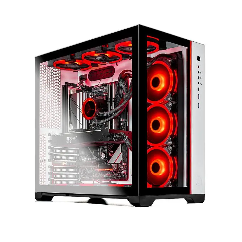 II Desktop by Skytech, 7 5800X, GTX 3080, 1TB Gen4 SSD, 360mm, White, and 16GB Memory