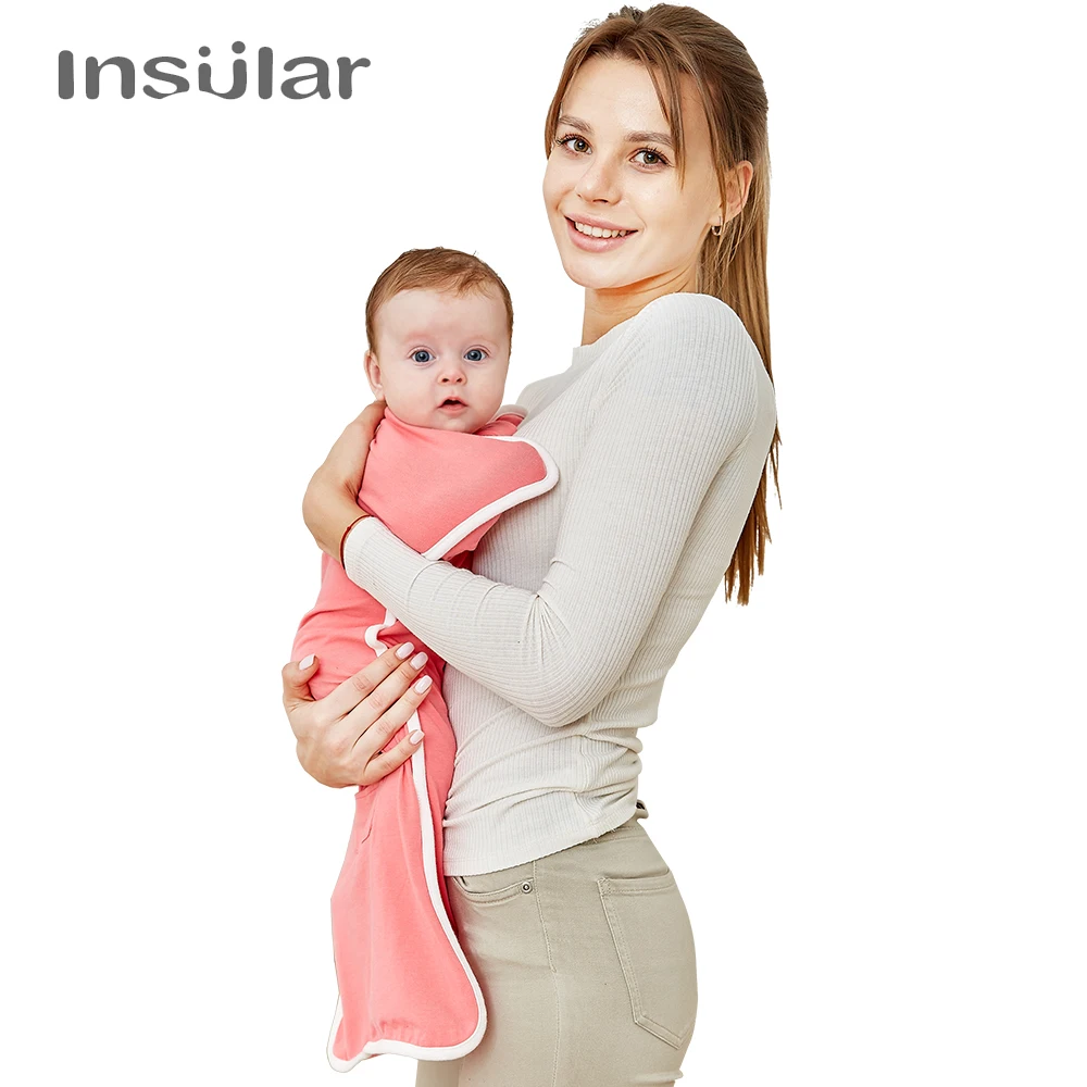 INSULAR 코튼 아기 침낭 사계절 지퍼 백, 신생아 아기 가방, 포장 침구 포대기 잠옷, 신제품