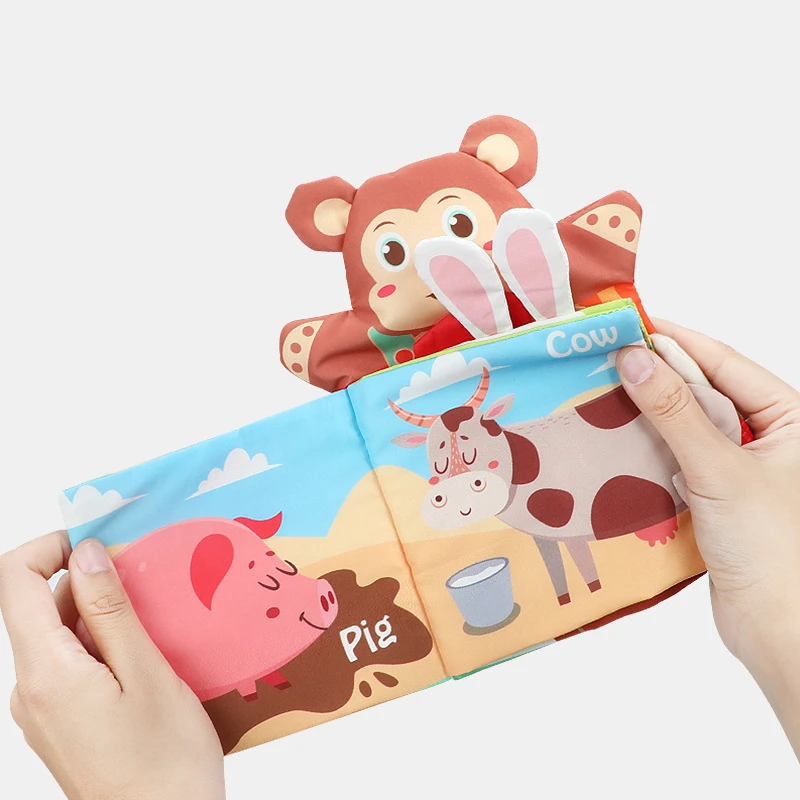Con Rối Bàn Tay Sách Vải Sơ Sinh Giáo Dục Cho Bé Sách Vải Trẻ Em Đầu Học Phát Triển Cognize Đọc Xếp Hình Quyển Sách Đồ Chơi Игрушк