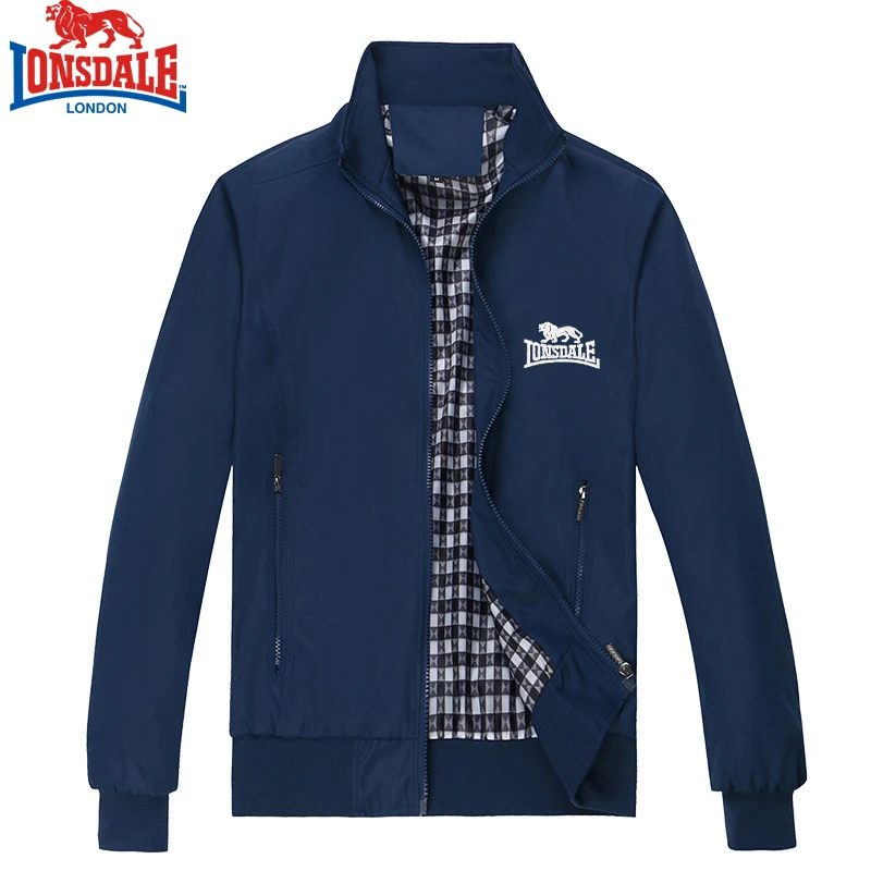 Gestickte LONSDALE Frühling und Herbst lässig einfarbig Mode Slim Fit Bombe Jacke Jacke Baseball Jacke Herren Jacke M-6XL