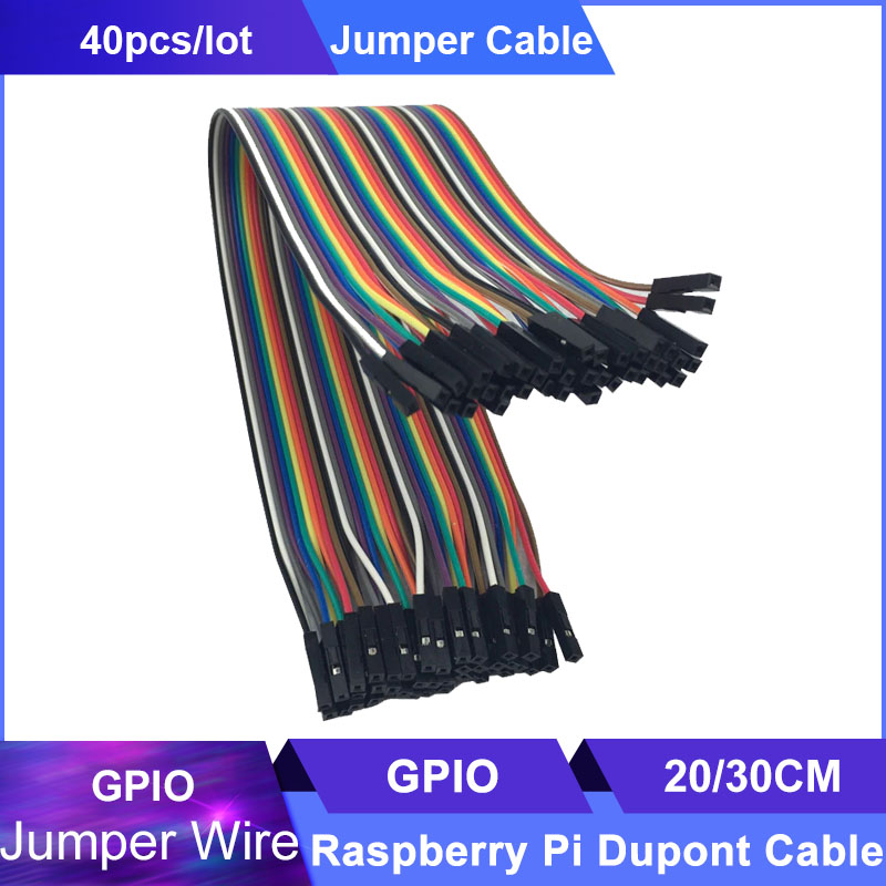 Raspberry Pi 3 Cable GPIO Cable Dupont 40 unids/lote 20/30CM Cable Dupont M-M F-F M-F Cable de puente para Raspberry Pi 3B + 3B
