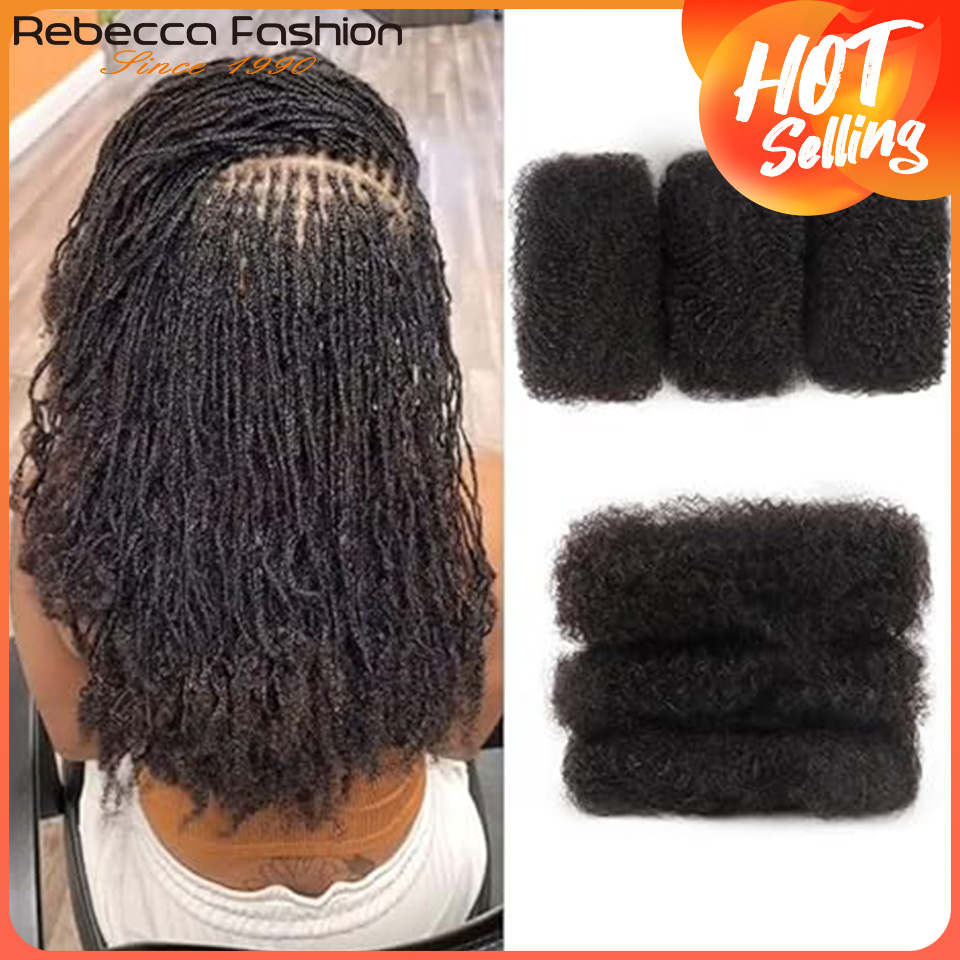 QVR Afro Kinkys Bulk Menselijk Haar voor Dreadlock Extensions Loc Reparatie Vlechten Twist Strak Afro Kinky Menselijk Haar voor Locs 50 G/pak