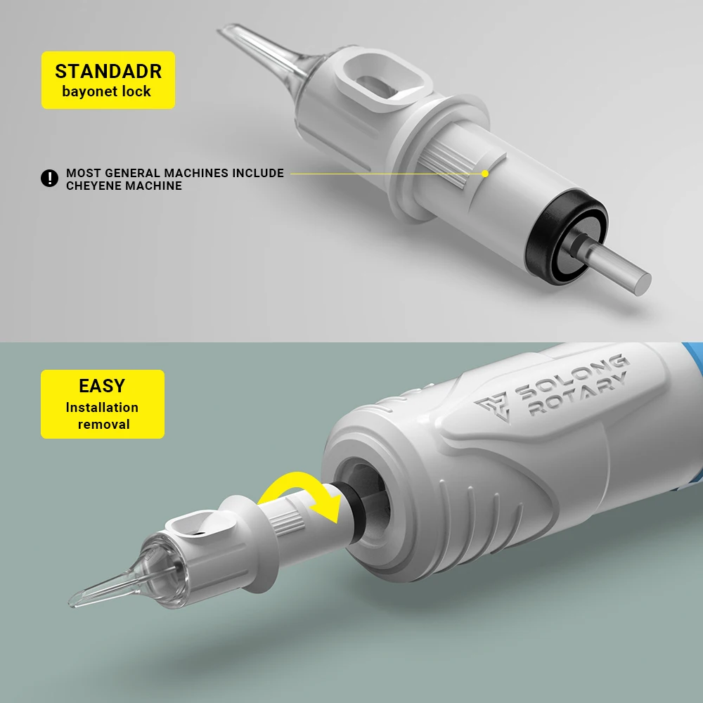 Quelle 50 sztuk wkład do tatuażu okrągła wkładka Shader 0.30/0.35MM jednorazowe sterylizowane bezpieczne igły do ​​tatuażu makijaż dla tatuażysty