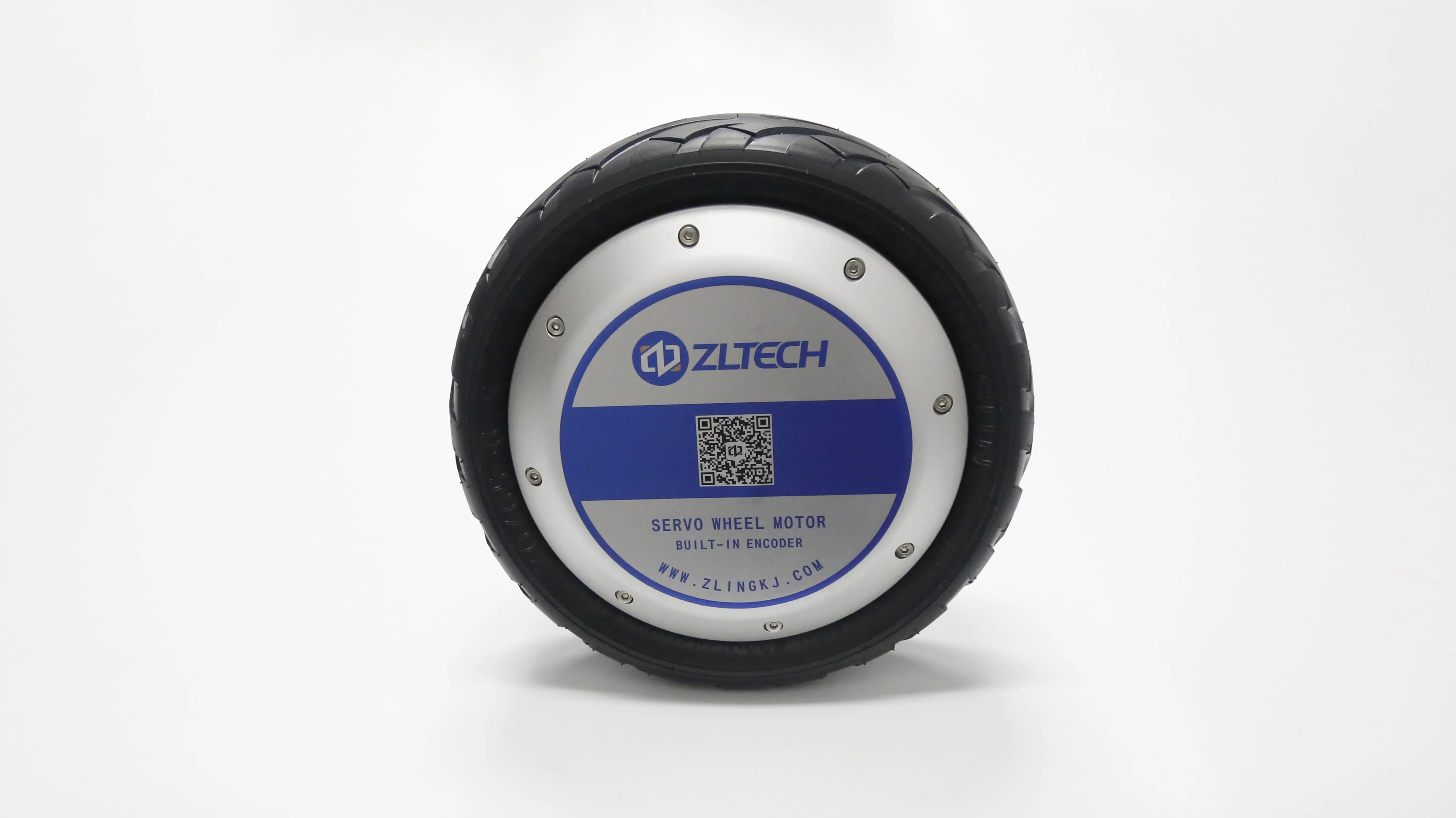 ZLTECH CE ROHS2.0 9.5inch 48V 800W 300kg Load BLDC Rubber Tire IP54 Wheel Hub Servo Motor With Encoder For Handling Robot