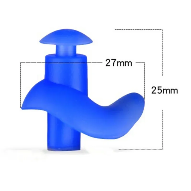 1 par de tampões de ouvido de natação à prova d'água com caixa de silicone macio espiral plugue de ouvido anti ruído para dormir ronco acessórios de mergulho