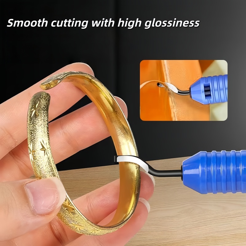 Handheld Jewelry Deburring Tool - Precision Edge Trimmer & Burr Remover Knife for DIY Jewelry Making, Smooths Rough Edges