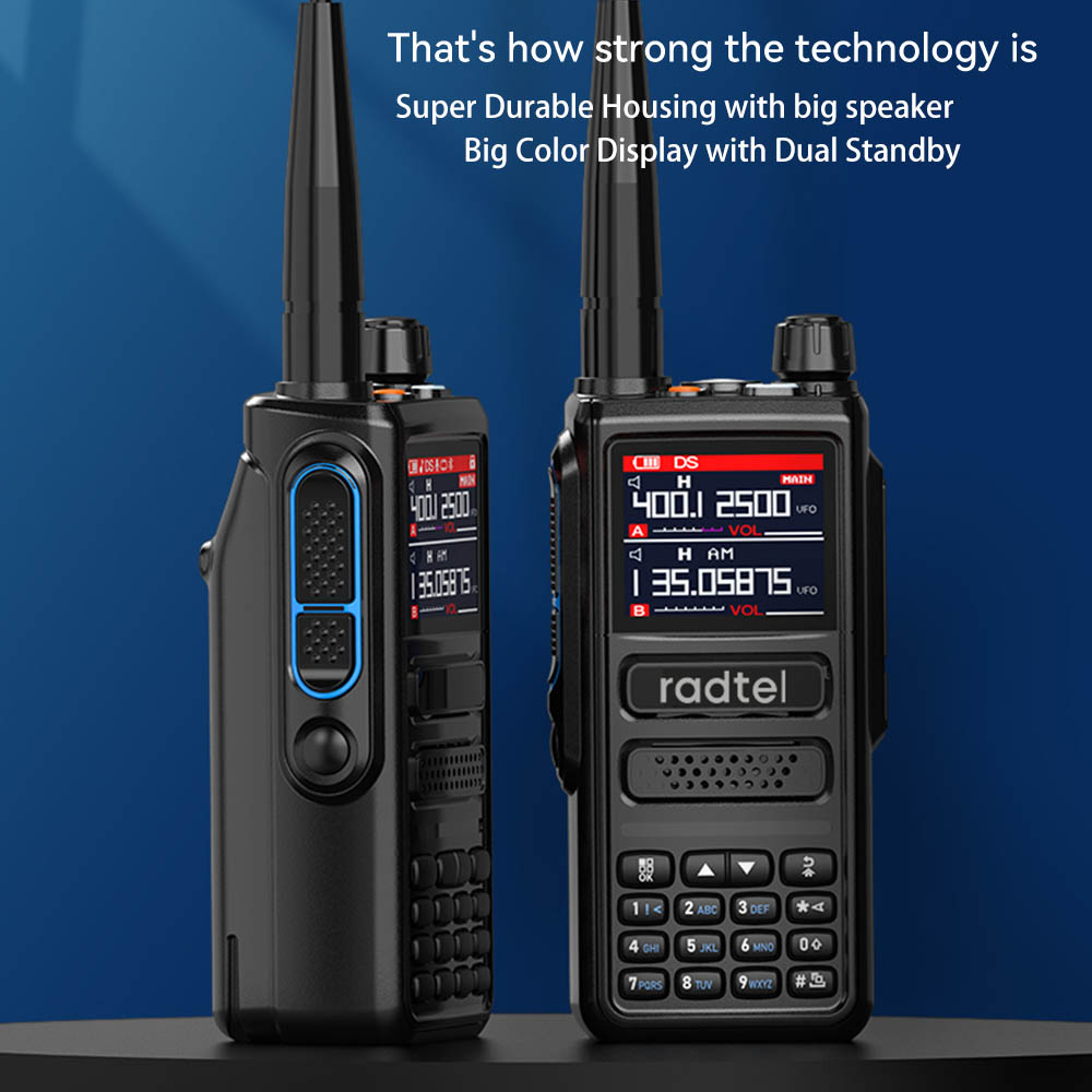 Radtel RT-470 6 bands amateur ham zwei weg radio station 256ch 10w air band walkie talkie noaa lcd farbe polizei scanner luftfahrt