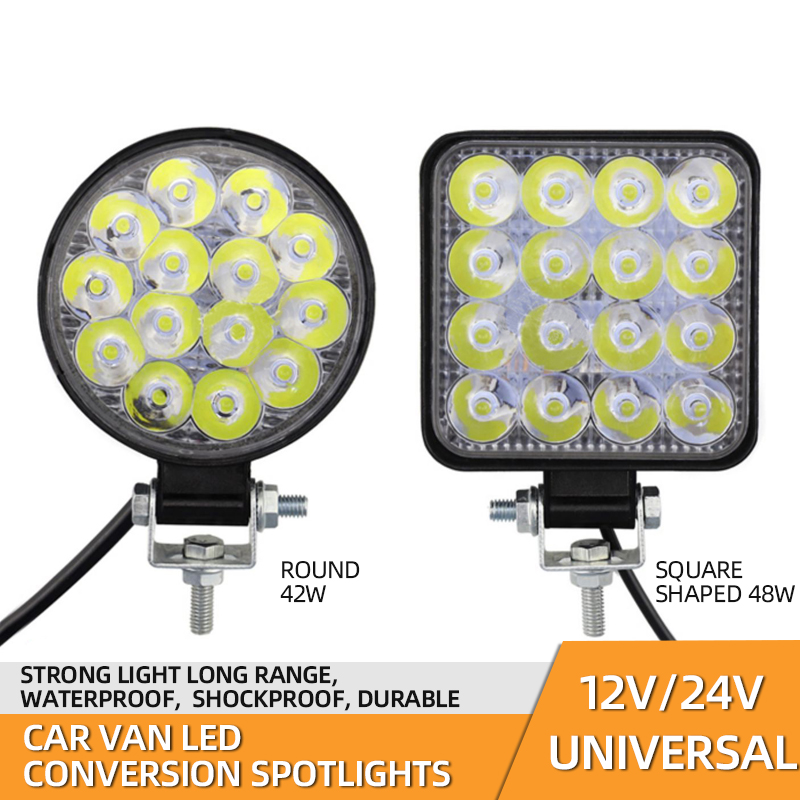 1ชิ้นไฟ16SMD LED 48W สำหรับรถยนต์ไฟตัดหมอกอัตโนมัติไฟตัดหมอกออฟโรดสำหรับรถ ATV SUV สปอตไลท์1ชิ้น