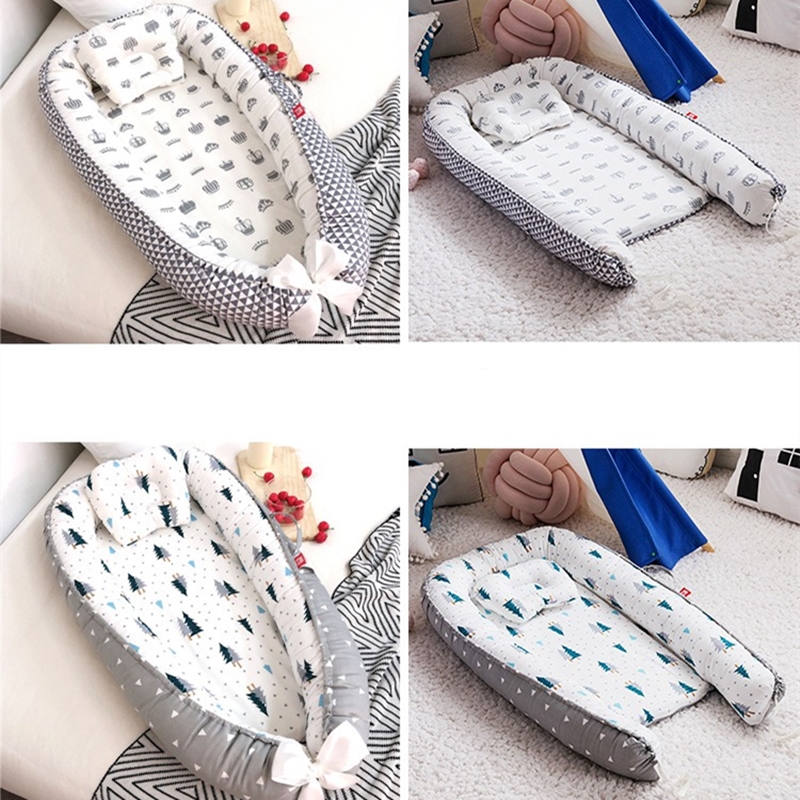 Cojín suave para cuna de recién nacido, cuna, valla para cochecito, cama de viaje lavable, cuna para bebé, parachoques, cama de viaje, regalo de nacimiento