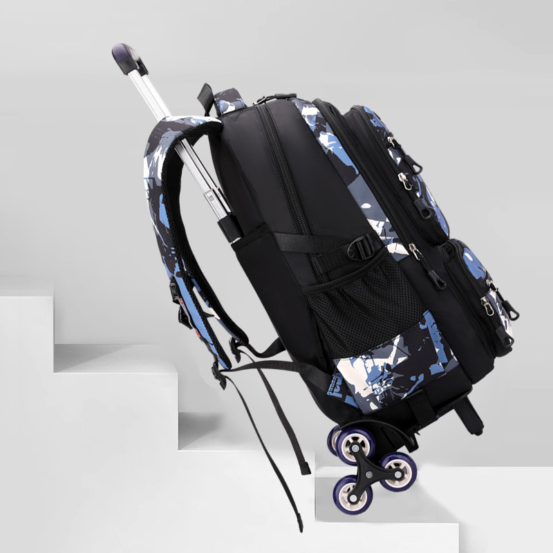 Children School Backpack with Wheels Rolling School Bag For Boys Kids Wheeled backpack Trolley Bag Students Backpack Bookbag