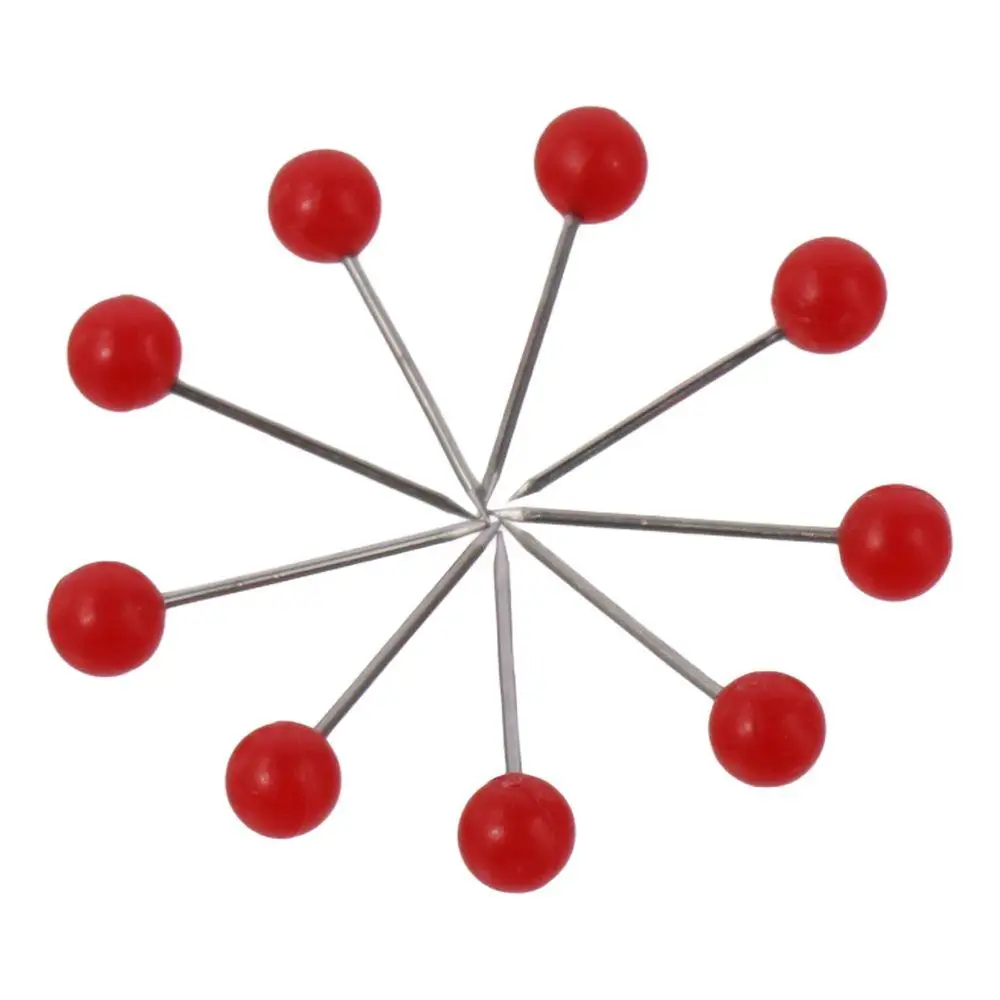 300 pieces/box Plastic Map Tacks Push Pins Red Portable Round Head Pin Durable Lightweight