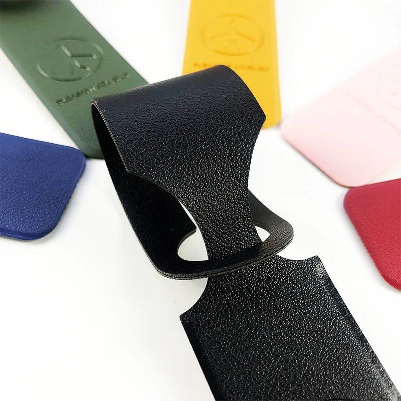 Etiqueta de equipaje de cuero PU, identificador de maleta de equipaje creativo, soporte de identificación, etiquetas de embarque, accesorios de viaje, 1 ud.