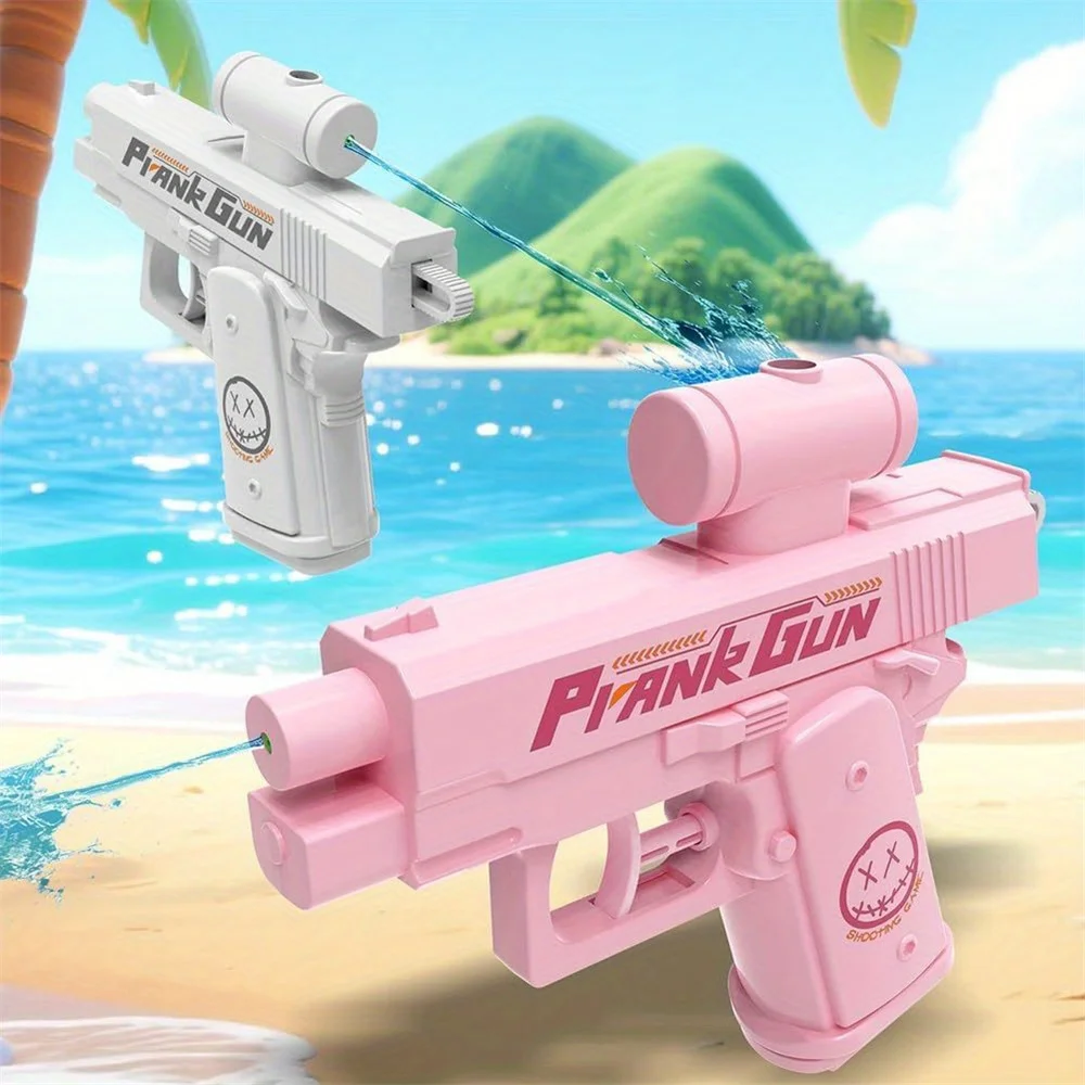 Nueva pistola de agua inversa portátil de doble cara para exteriores, broma, juguete de pulverización de agua inversa, regalo creativo para niños