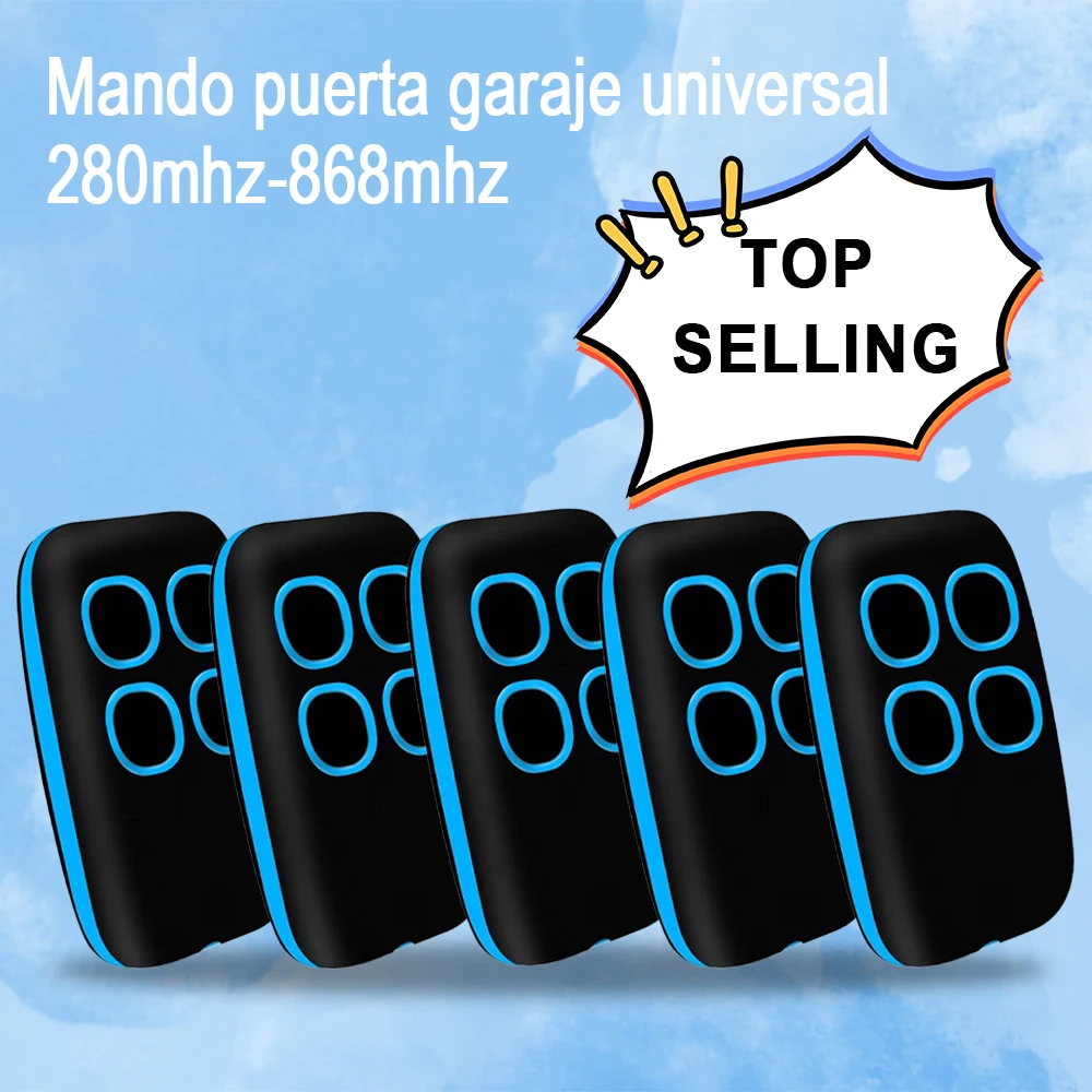 Control remoto para puerta de garaje, duplicador de código rodante de 433,92 MHz, transmisor Universal multifrecuencia de 280-868 mhz, llavero para puerta