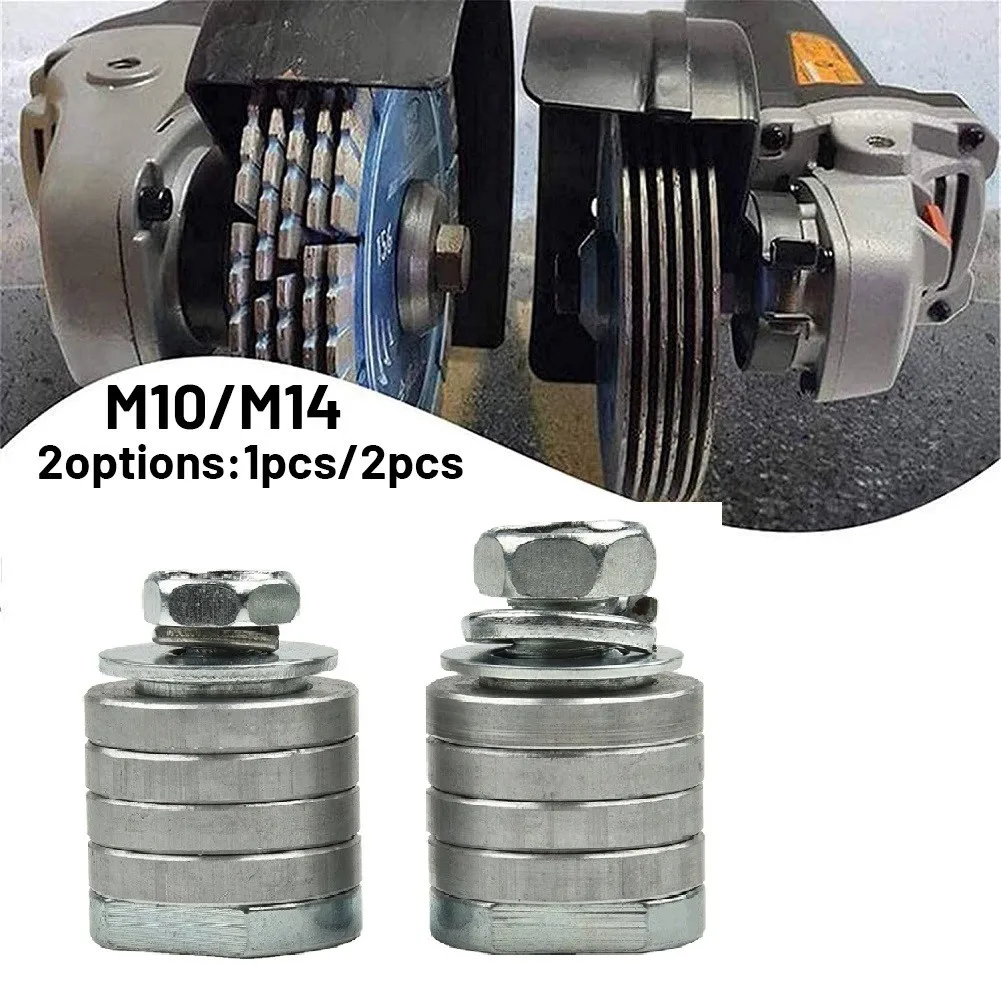 M14 m10 adaptador de moedor de ângulo máquina de ranhurar adaptador kit conversão flange porcas de bloqueio de metal entalho 125 150 tipo