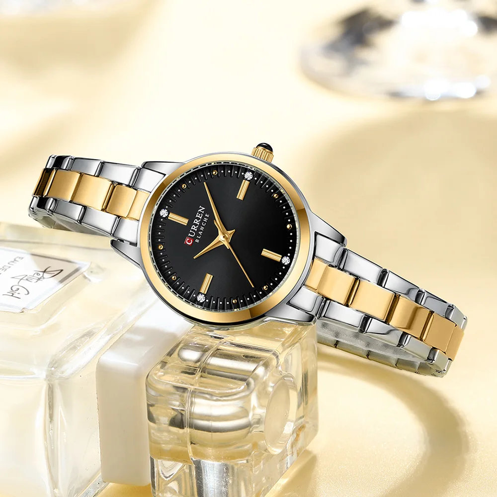 Relojes CURREN para mujer, reloj de pulsera de cuarzo Original a la moda para mujer, esfera romana, deslumbrante diamante, resistente al agua, luminoso, de lujo, nuevo